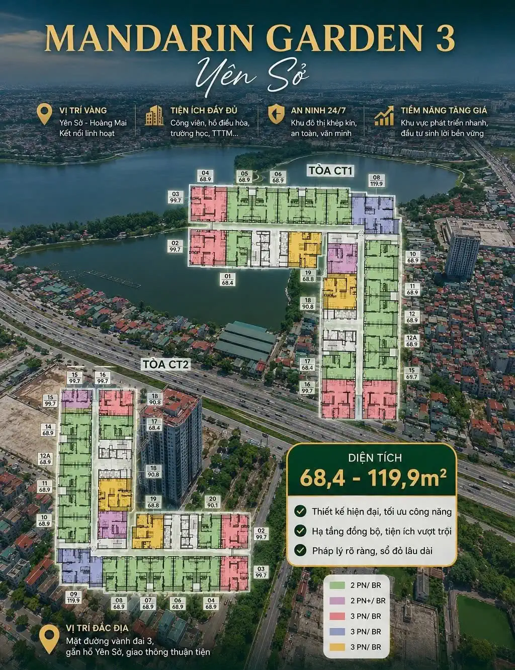 Sơ đồ dự án Madarin Garden Yên Sở.
